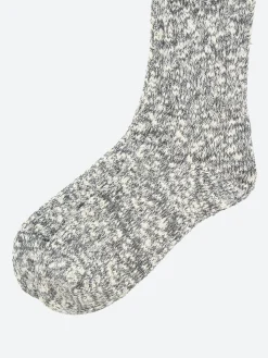 A Hope Hemp - SHSK007 Speckled Crew Sock in Grey