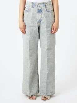 Acne Studios - 2022 Monogram Relaxed Fit Jeans in Blue/Beige