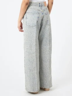 Acne Studios - 2022 Monogram Relaxed Fit Jeans in Blue/Beige