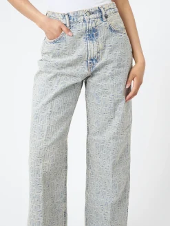 Acne Studios - 2022 Monogram Relaxed Fit Jeans in Blue/Beige