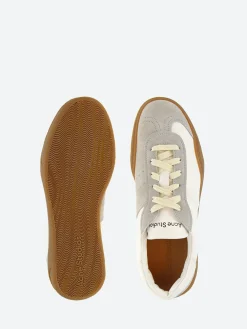 Acne Studios - Bar M Lace-Up Sneakers in White and Brown