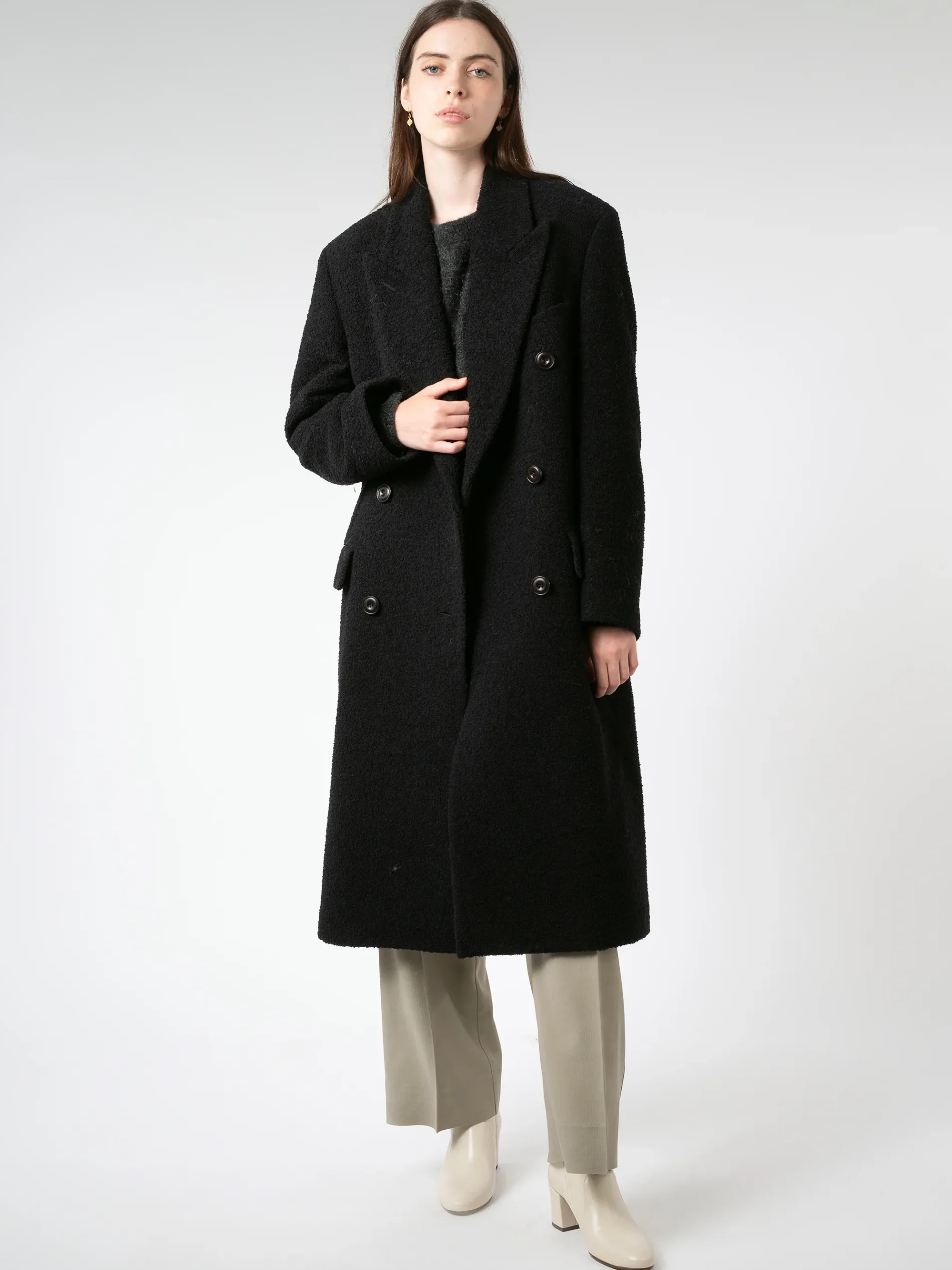 Acne Studios - Double-Breasted Wool Coat in Black