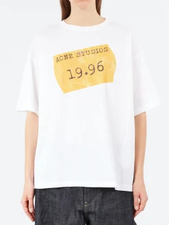 Acne Studios - Edra U Sticker T-Shirt in Optic White