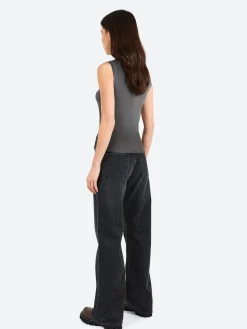 Acne Studios - Etch Cupro Tank in Black