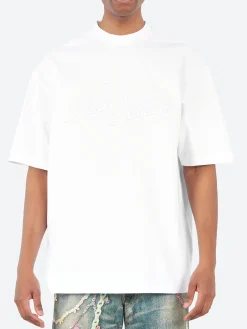 Acne Studios - Exford U Pique Tourist Logo T-Shirt in Optic White