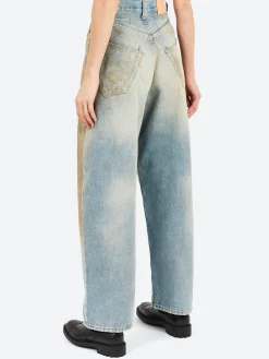 Acne Studios - 2023F Super Baggy Fit Jeans in Mid Blue