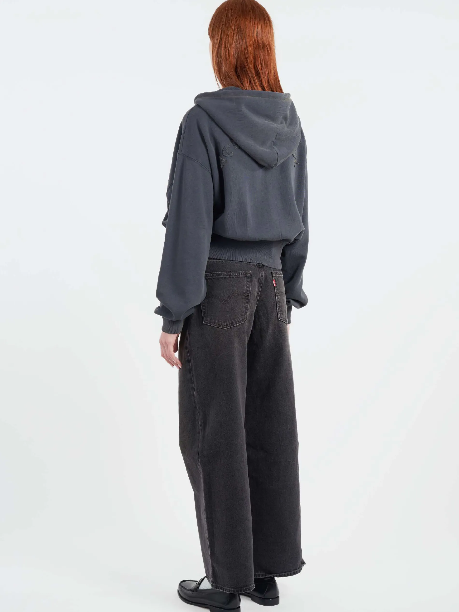 Acne Studios - Felly H Gothic Logo Zip Up in Ocean Blue