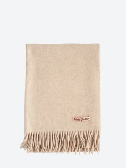 Acne Studios - Fringe Wool Scarf in Oatmeal Melange