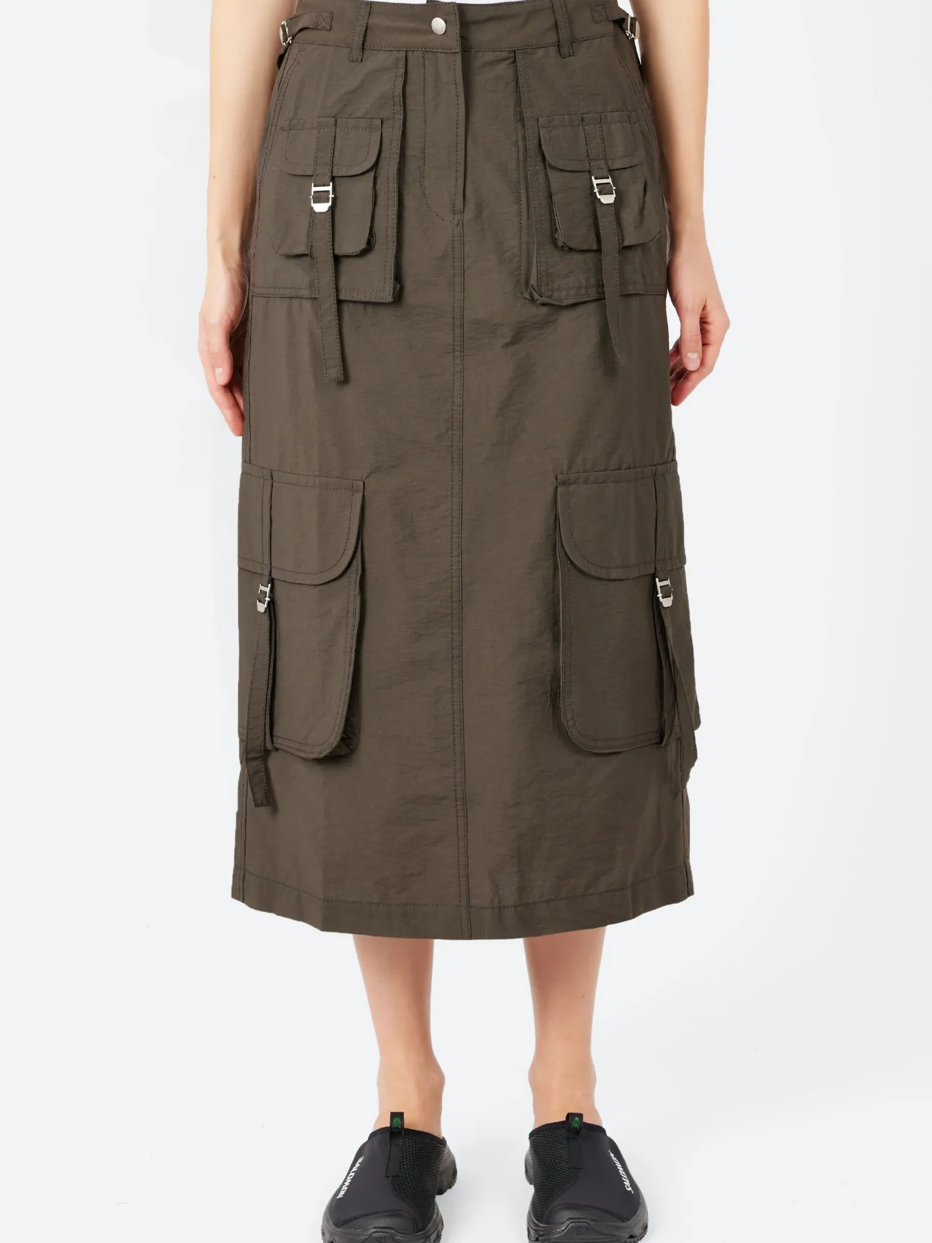 Acne Studios - Ilanta Tech Cargo Skirt in Dark Grey