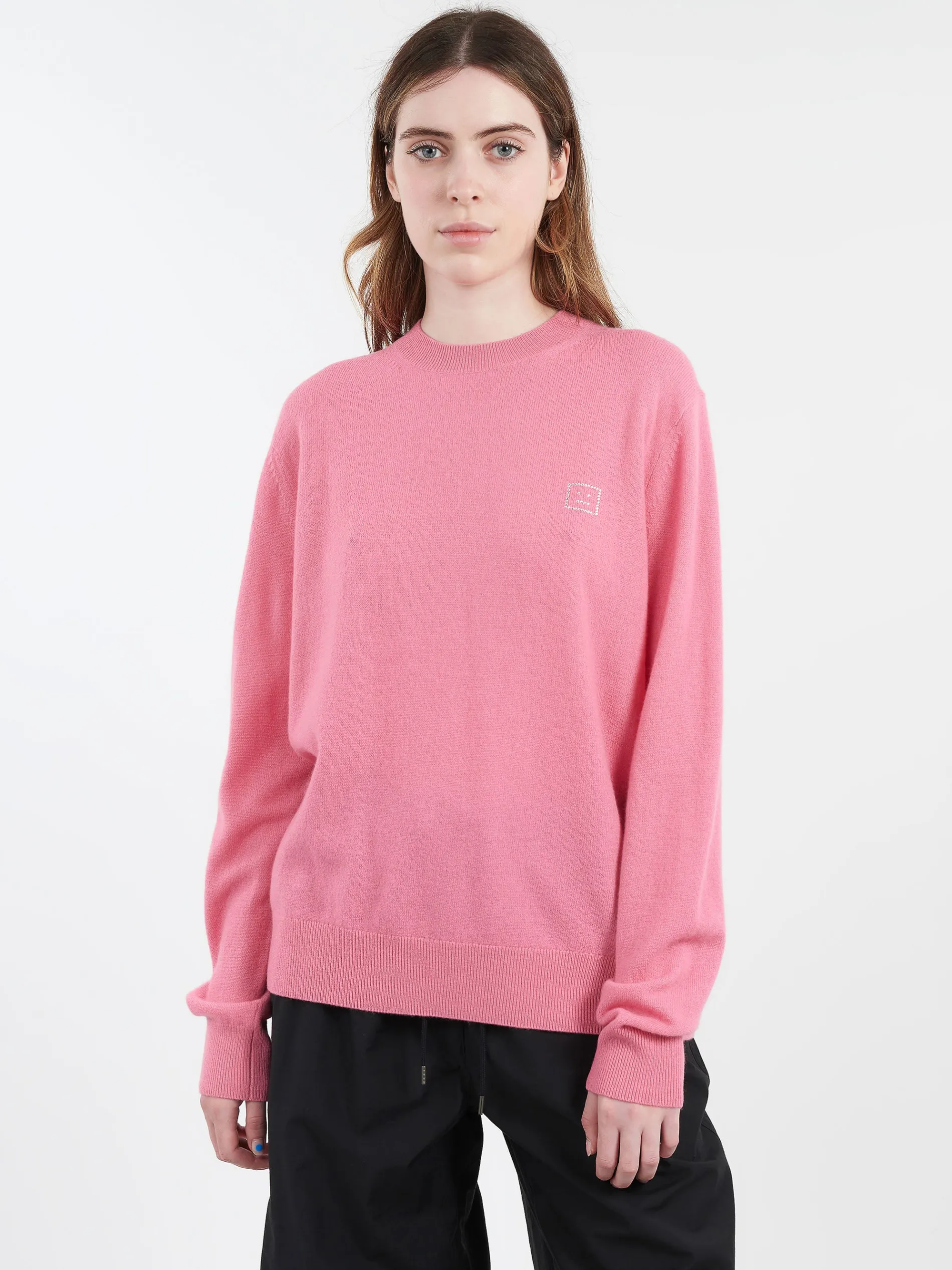 Acne Studios - Kalon Crystal Core Crewneck in Tango Pink