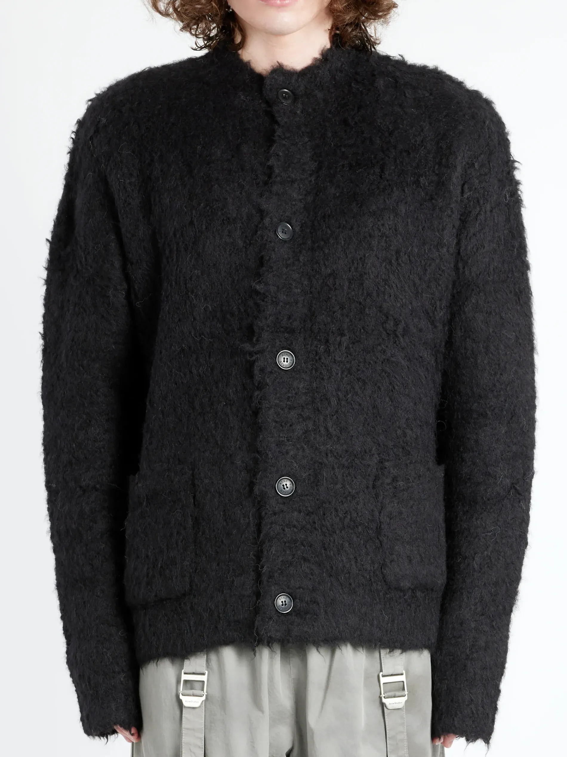 Acne Studios - Kalpafa Hairy Cardigan in Black