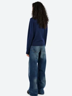 Acne Studios - Keny Yak Cardigan in Navy Melange