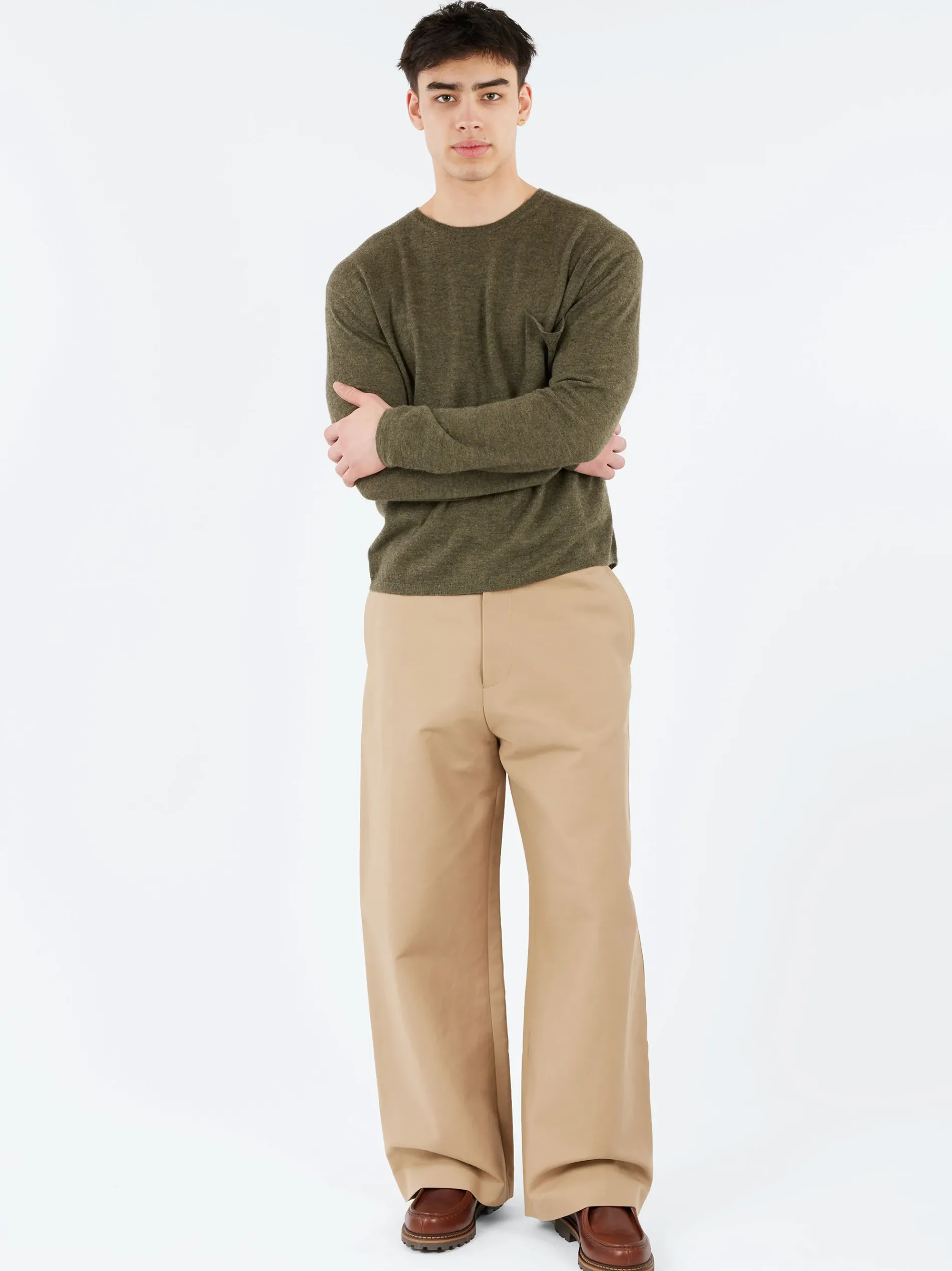 Acne Studios - Kluna Cashmere Crewneck in Khaki Green