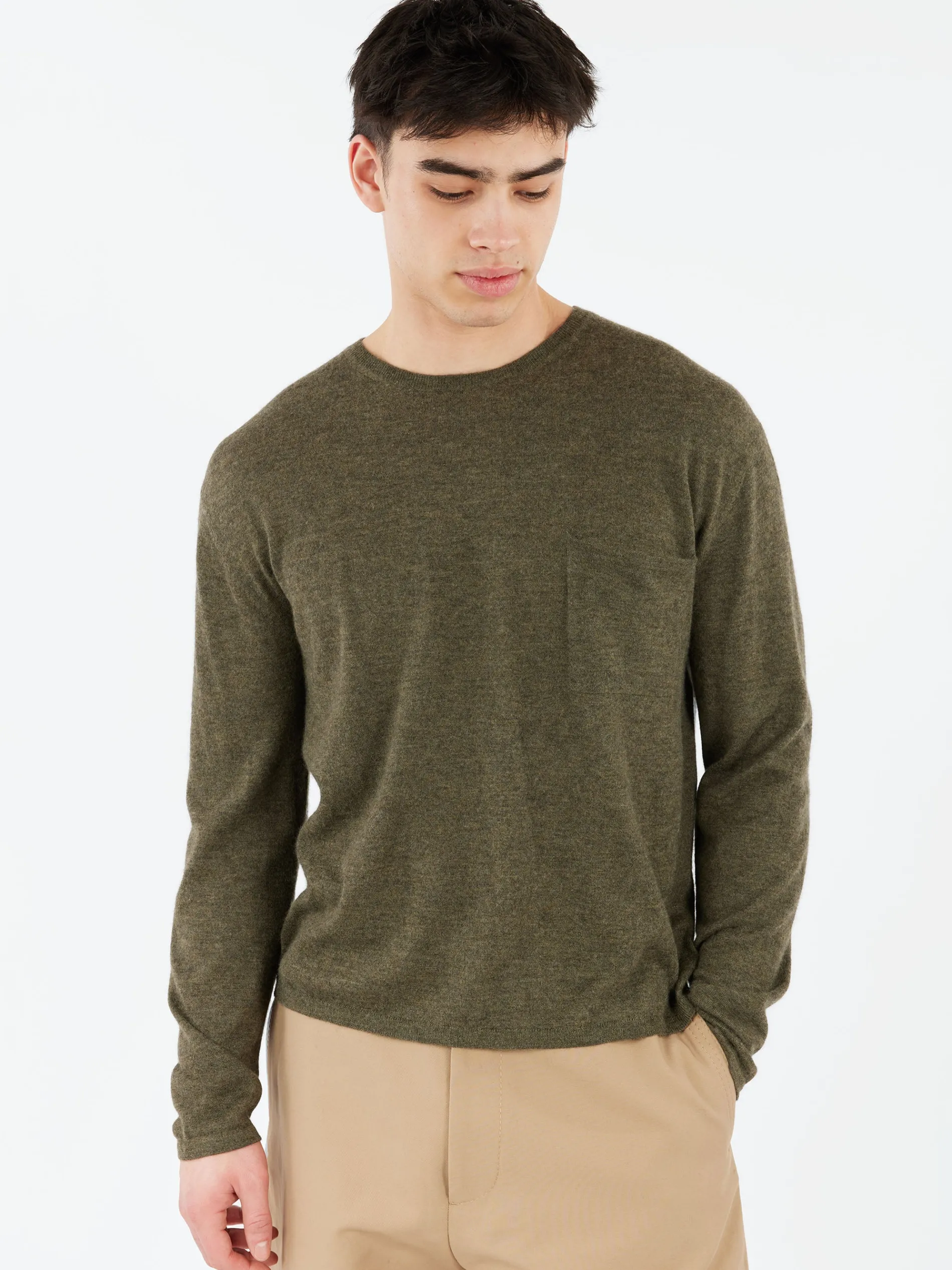 Acne Studios - Kluna Cashmere Crewneck in Khaki Green