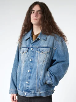 Acne Studios - Morris Oversized Denim Jacket in Mid Blue
