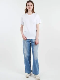 Acne Studios - Nash Face Crew Neck T-Shirt in Optic White