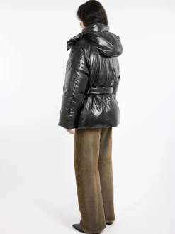 Acne Studios - Oksa Shiny Coated Puffer Jacket in Black