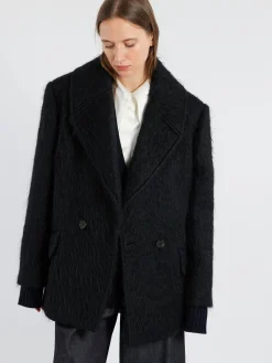 Acne Studios - Opeala Messy Hair Coat in Black
