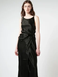 Acne Studios - Satin Strap Dress in Black