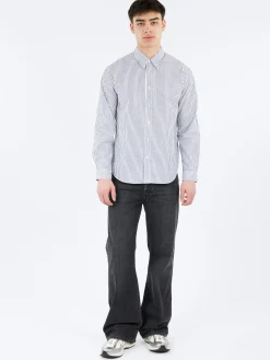 Acne Studios - Sunnie Vintage Oxford Stripe in Navy, Black and White