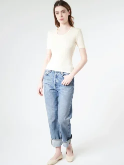 AGOLDE - Fran Jean in Invention (Medium Vintage Indigo)