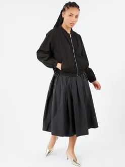 Album di Famiglia - Pleated Short Skirt TC in Black