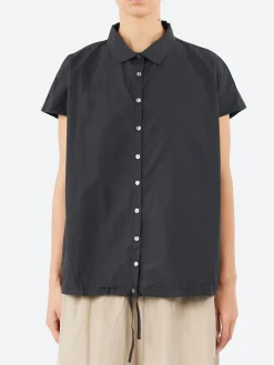 Album di Famiglia - Short Sleeveless Shirt TC in Black