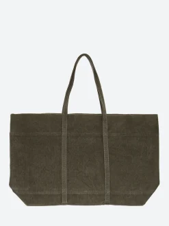 Amiacalva - Large Washed Canvas Tote in Khaki