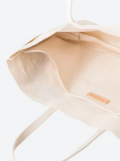 Amiacalva - Large Washed Canvas Tote in White