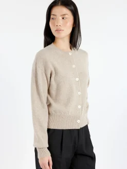 &Daughter - Ada Crewneck Cardigan in Beige