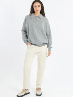 &Daughter - Edith Polo Shirt in Flannel Grey