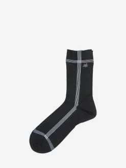 Antipast - Side Line Silk Crew Sock in Black