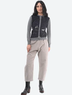 Antipast - Sock Knit Cardigan in Black/Navy