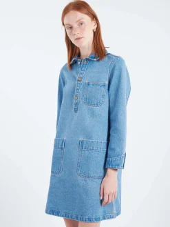 A.P.C. - Aurelia Dress in Washed Indigo