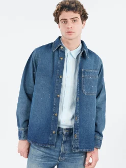 A.P.C. - Basile Denim Overshirt in Washed Denim