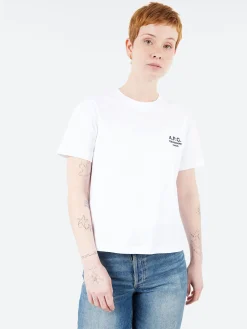 A.P.C. - Boxy Rue Madame T-Shirt in White and Dark Navy