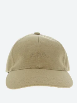 A.P.C. - Charlie Baseball Cap in Dark Beige