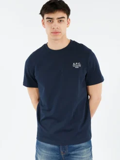 A.P.C. - Standard Rue Madame T-Shirt in Dark Navy and Ecru