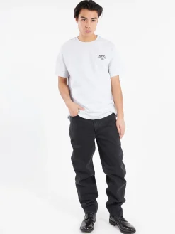 A.P.C. - Standard Rue Madame T-Shirt in Heathered Grey and Black