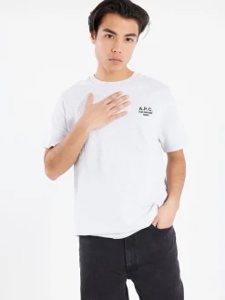 A.P.C. - Standard Rue Madame T-Shirt in Heathered Grey and Black