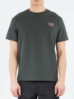A.P.C. - Standard Rue Madame T-Shirt in Anthracite and Rose