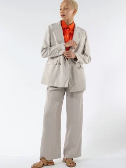 Aspesi - Double-Breasted Gabardine Blazer in Beige