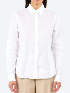 Aspesi - Garment Dyed Linen Shirt in White