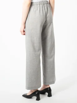 Aspesi - Wool Blend Wide Trousers in Grey