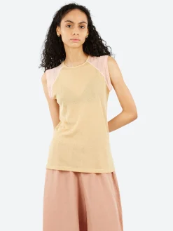 Baserange - Gene Tank in Hen Yellow and Buio Pink