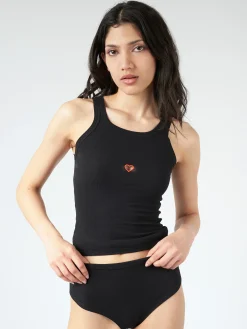 Baserange - Heart Highwaist Bell Pants in Black