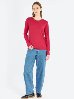 Baserange - Long Sleeve Tee in Fuchsia