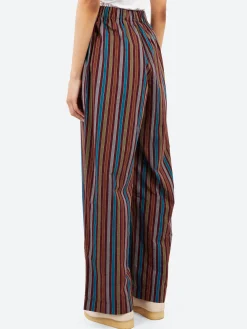 Baserange - Ole Pants in Maroon Multi Stripe
