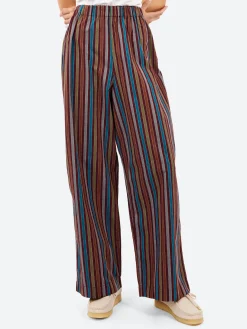 Baserange - Ole Pants in Maroon Multi Stripe
