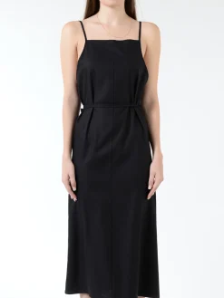 Baserange - Yumi Apron Dress in Black